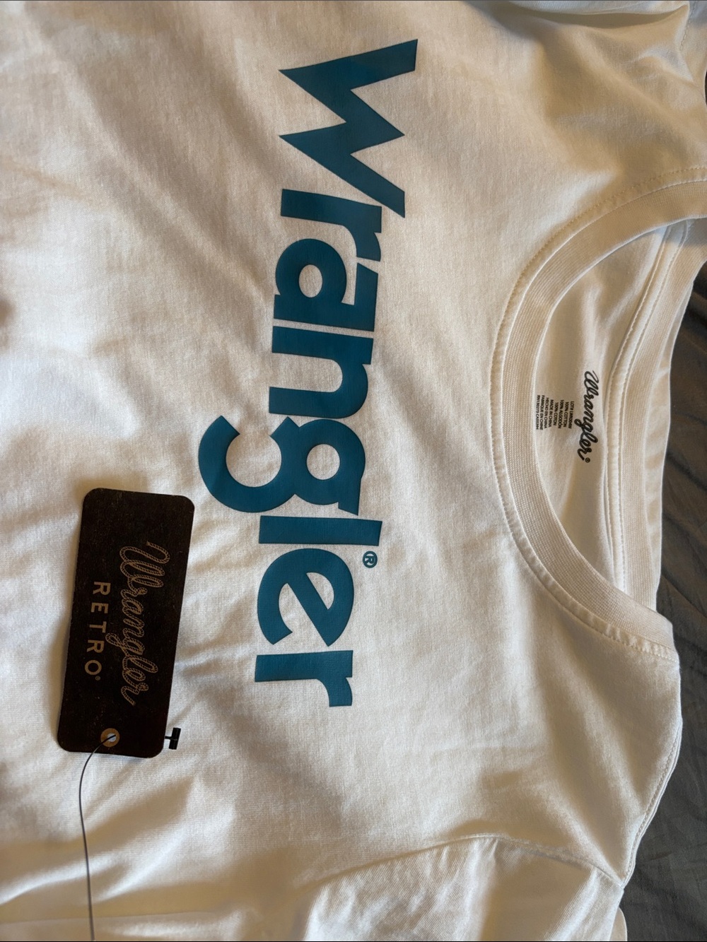 Wrangler RETRO White T-Shirt Short Sleeve Classic Tee Size L NWT